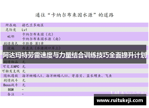 阿达玛特劳雷速度与力量结合训练技巧全面提升计划